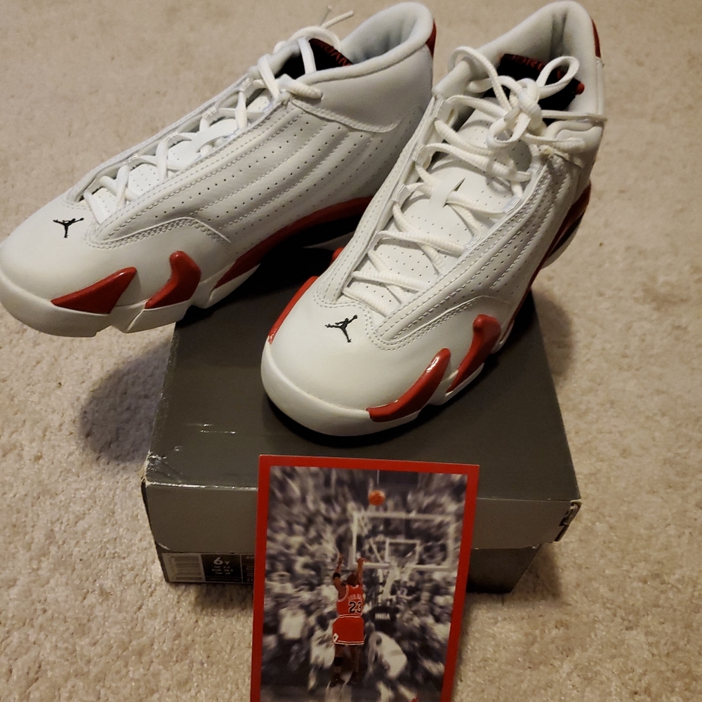 Size 6Y - Jordan 14 Retro Candy Cane 2006.